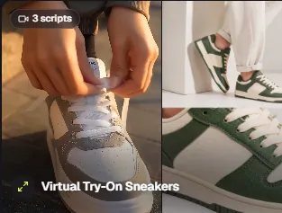 A try-on shoot: the product worn by an avatar.
